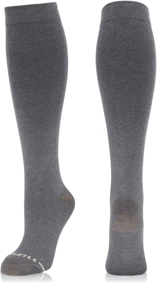 NEWZILL Copper Compression Socks for Women & Men 15-20mmHg Cotton Rich Odor Control Dress Socks for Business Casual Running Medical Athletic Support, Edema Diabetic Relief