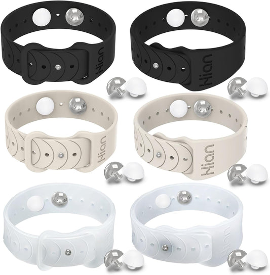 Motion Sickness Bracelets Sea Sickness Wristbands for Motion Sickness / Morning Sickness /Pregnancy Nausea Nausea Bands Acupressure Wristband Motion Sickness Bands(3Pairs-Black+Starlight+Transparent)