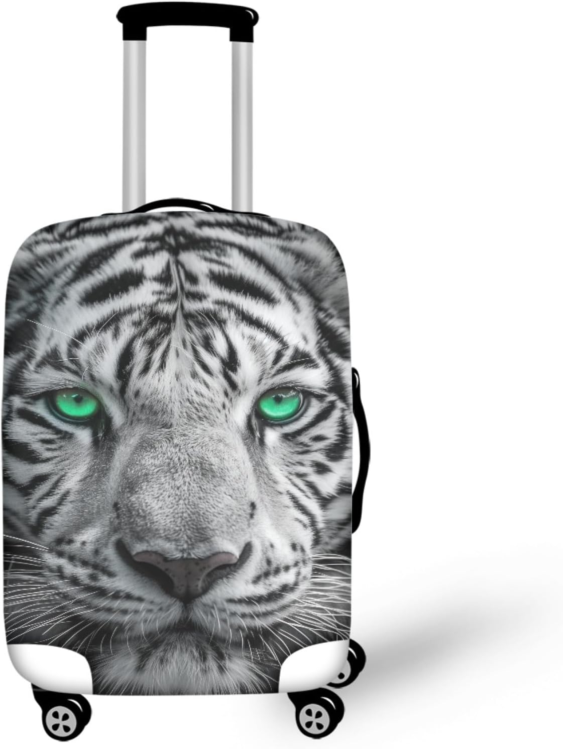 Tiger Animal 3D Printed Travel Luggage Suitcase Cover 30-32 Inch Cover Spandex Suit Case Protector for Carry On Luggage