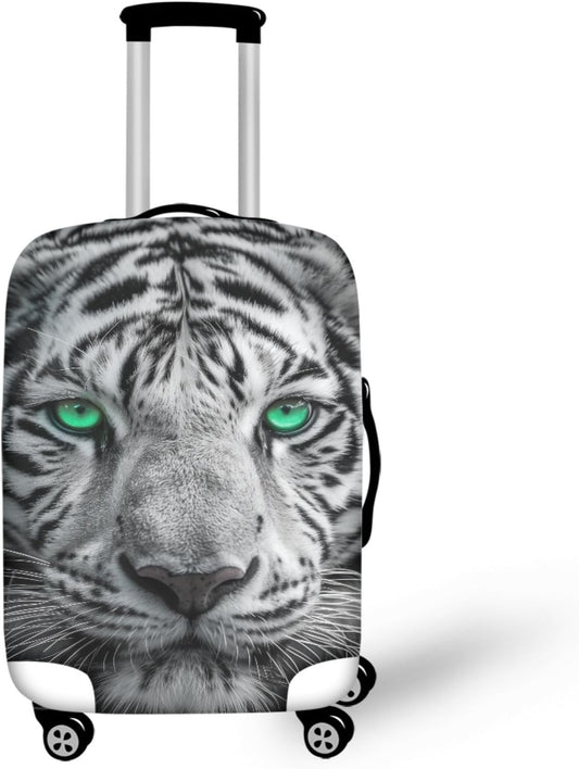 Tiger Animal 3D Printed Travel Luggage Suitcase Cover 18-21 Inch Cover Spandex Suit Case Protector for Carry On Luggage
