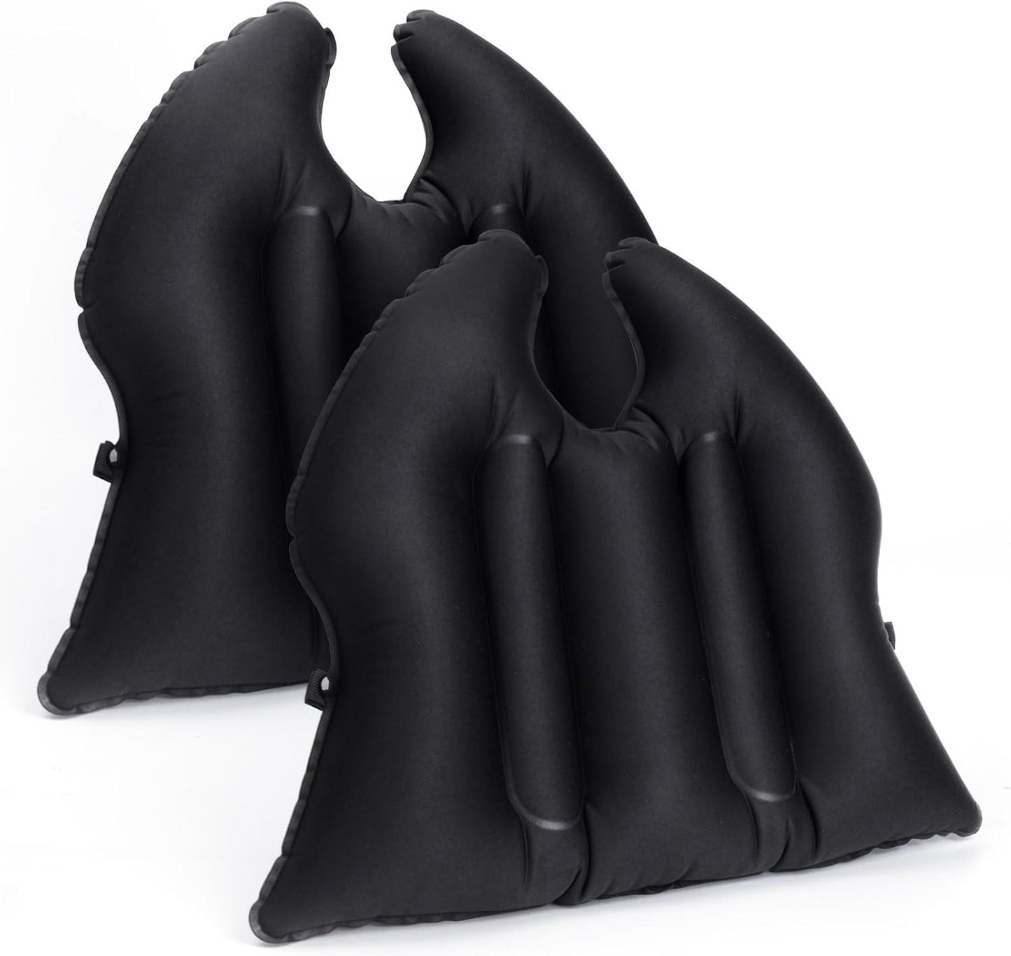 DAWNTREES 2 Pack Inflatable Seat Cushion, Lightweight, Waterproof, Suitable for Office/Home Chair Pad Support and Convenient Seat Cushion for Travel,Car,Outdoor Stadium and Camping,Black