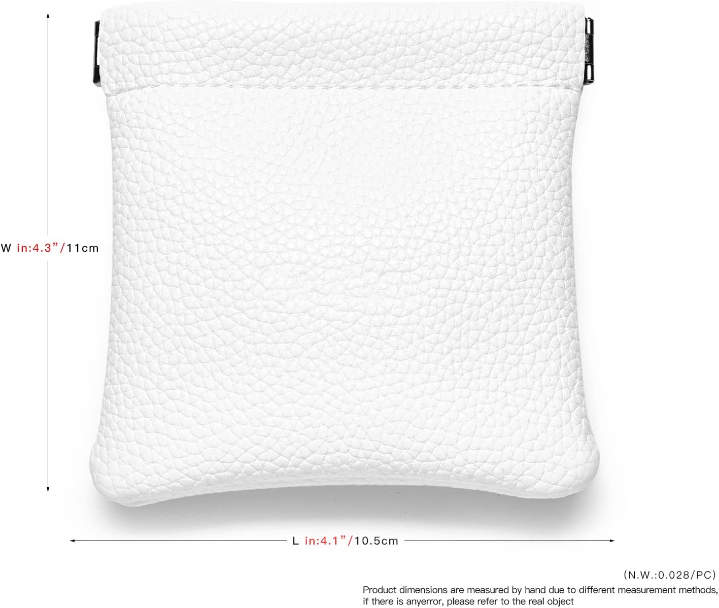 PU Leather Jewelry Travel Bag Leather Jewelry Pouch Christmas,Wedding Party Favor Gift Bag (L, White)