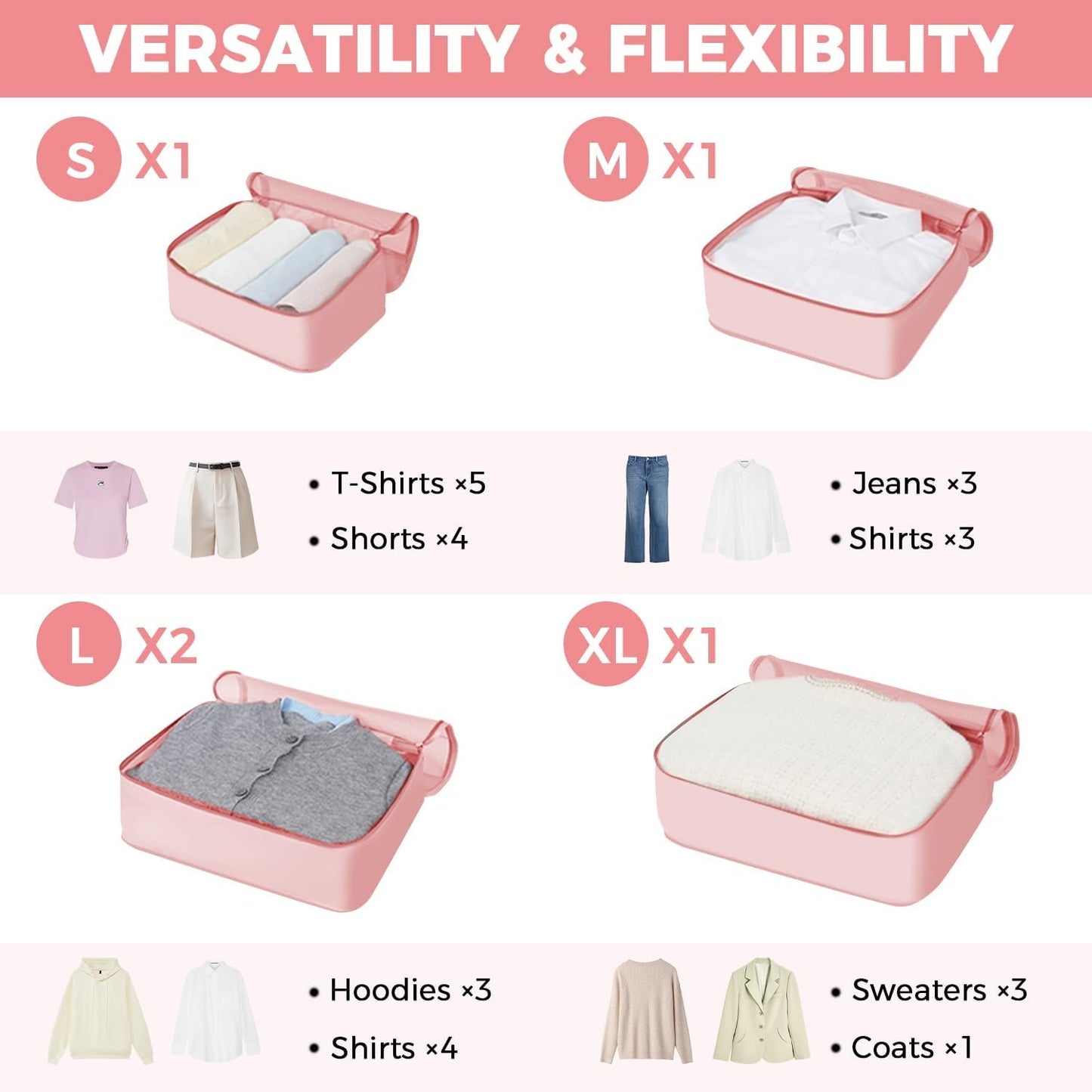 BAGAIL 9 Set Packing Cubes Luggage Packing Organizers for Travel Accessories