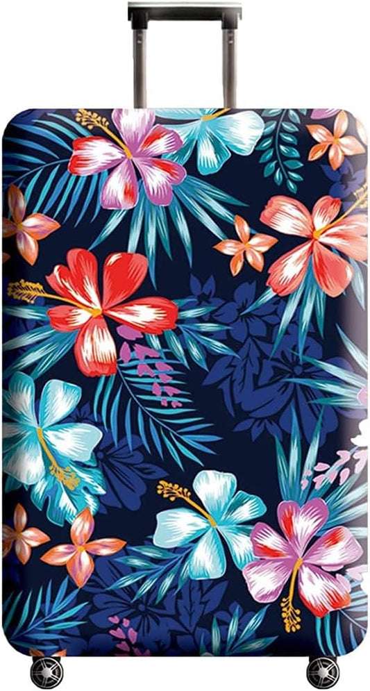 Suitcase Cover, Carry on Luggage Cover Protector - Travel Elastic Spandex Luggage Covers Fits 26 to 28 Inch Flower