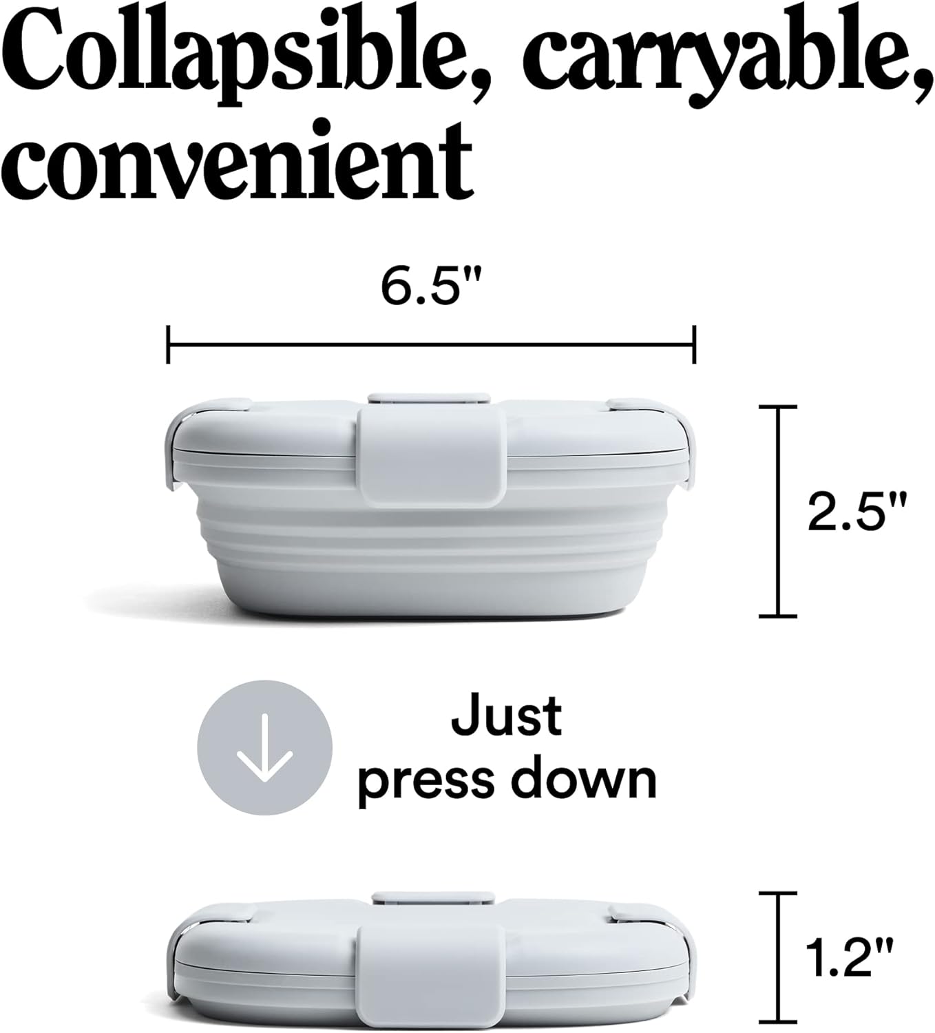 STOJO Collapsible Sandwich Box – 24oz, Reusable Food Storage Container, Silicone Bowl for Hot/Cold Food – Meal Prep, Lunch, Camping, Hiking – Dishwasher Safe (Set of 1, Cashmere)