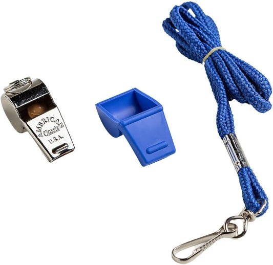 American Whistle Corporation American Classic Whistle - 126 db Solid Brass Whistle with Paracord Lanyards and Safe-T-Tip - Made in America