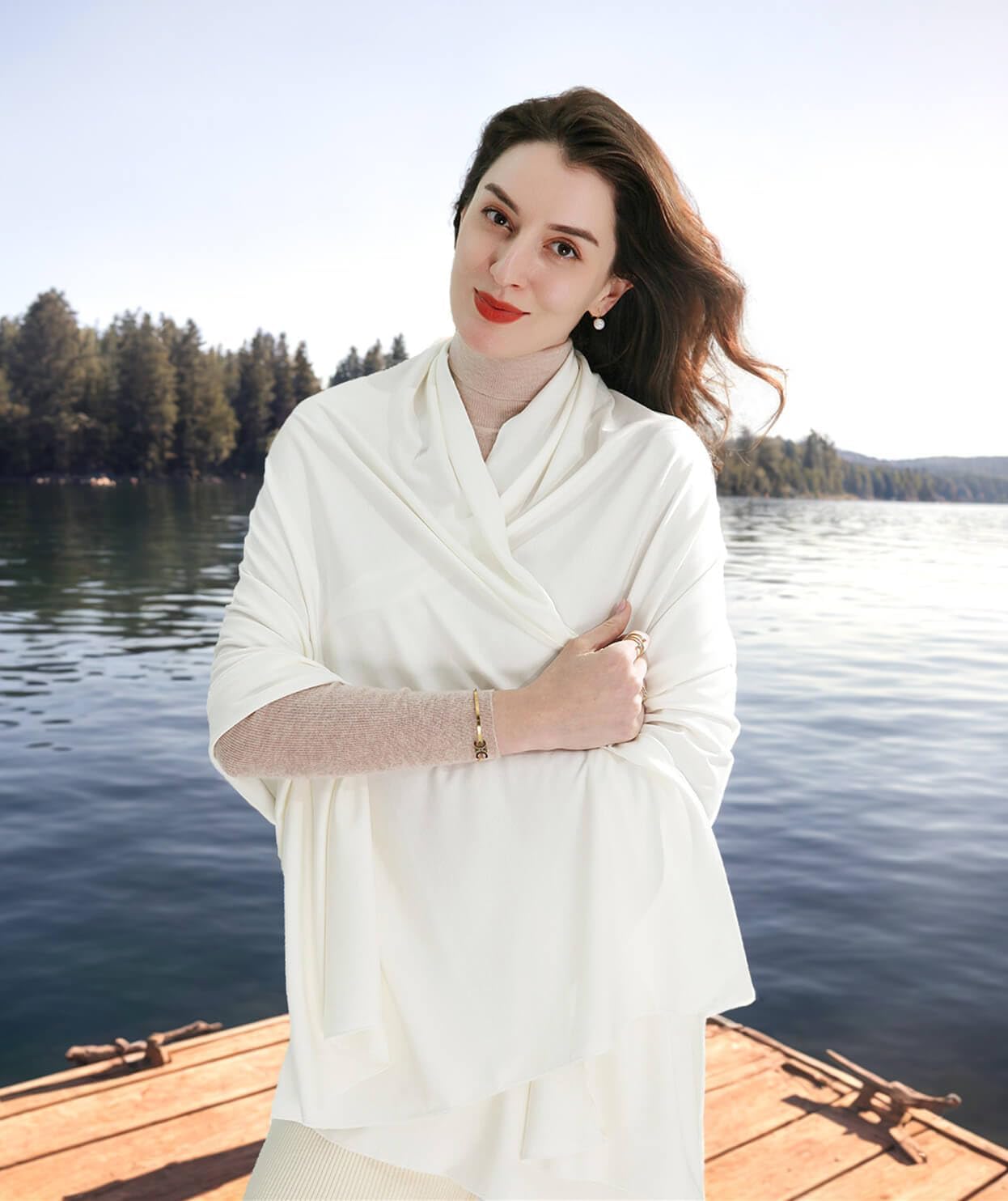 VENVSBEE Shawl Wraps for Women, Travel Scarf Soft Blanket Wrap Pashmina Travel Accessory for Airplane