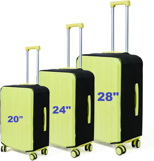 Clear PVC Suitcase Covers Protectors Transparent Luggage Cover Waterproof Wheeled Suitcase Dust Cover Dustproof Travel Luggage Sleeve Protector (3PCS Elastic)