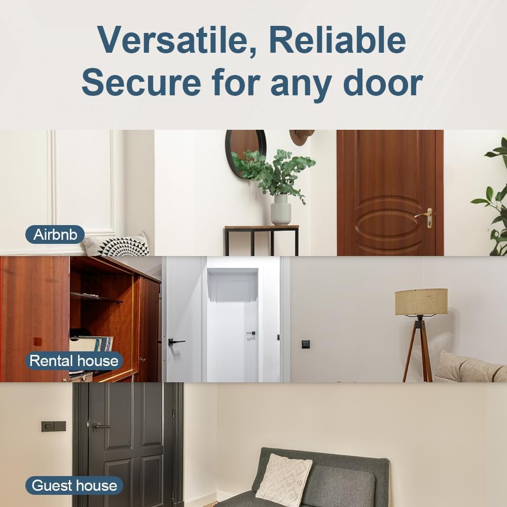 CGPLUS Security Door Stopper SEDOLI for Safe Stay, Home, Travel (Mute, Ivory)