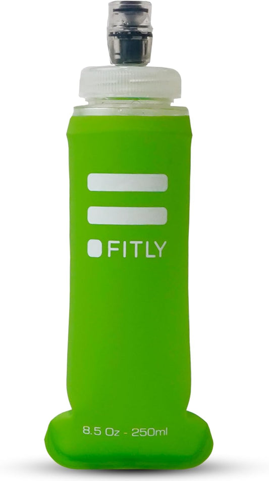 Soft Flask - Shrink As You Drink Soft Water Bottle for Hydration Pack - Folding Water Bottle Ideal for Running, Hiking, Cycling, Climbing & Rigorous Activity