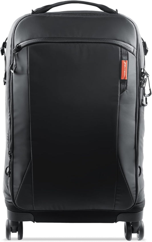 PGYTECH 2-in-1 Roller Camera Backpack, DSLR/SLR/Mirrorless Bag for Travel Photographers, Rolling Luggage with Tripod & Removable Modular & Rain Cover, Compatible with Canon, Nikon, Sony