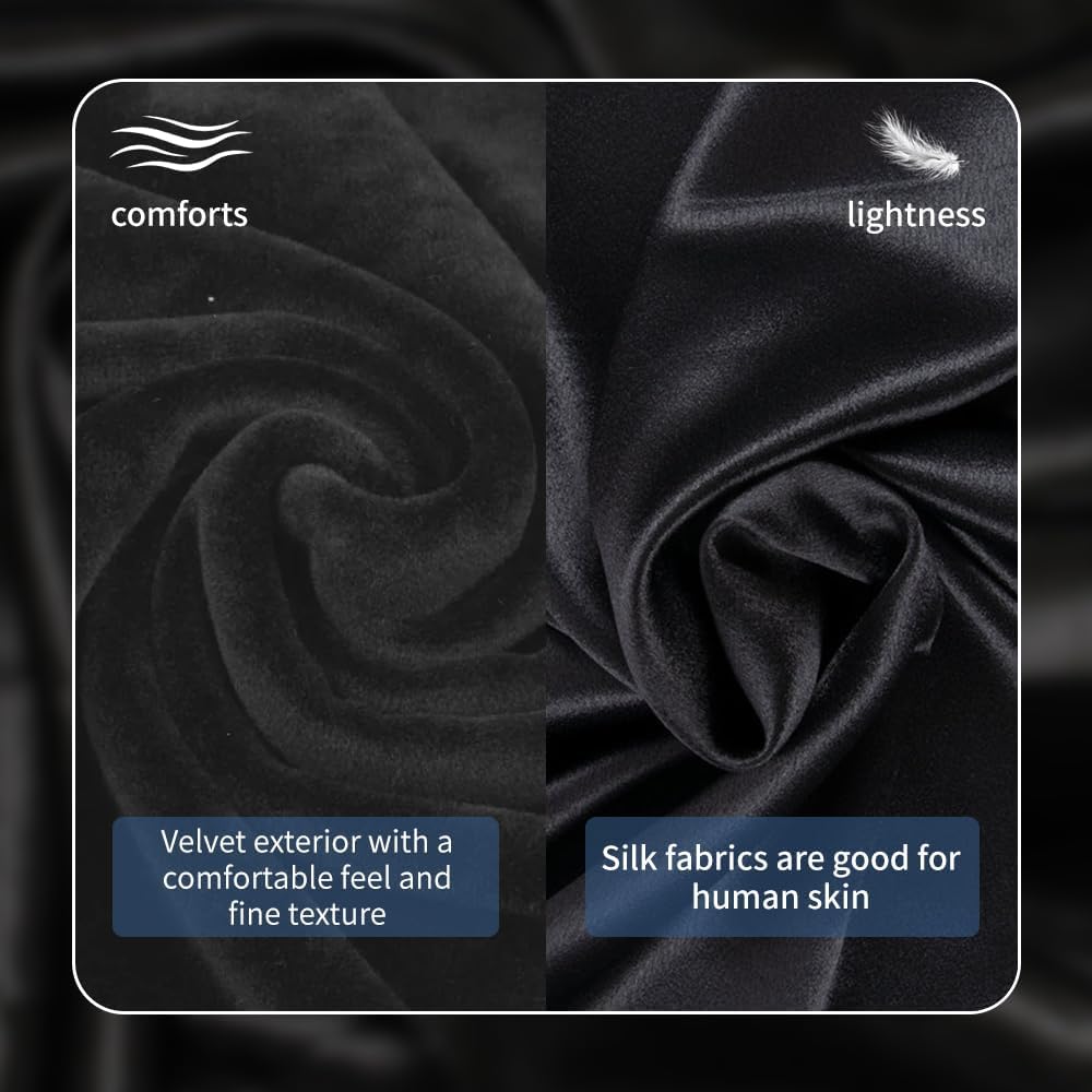Sleep Mask Bluetooth 5.4 Headphones Soft Wireless Headband Eye Mask Blackout with Microphone (Black M)