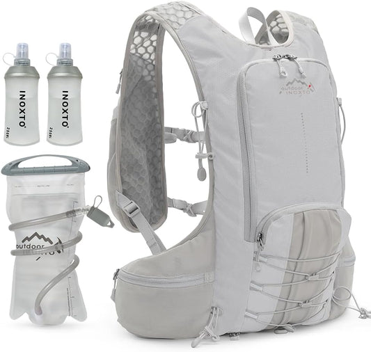 INOXTO Hydration Pack Backpack ，Water Backpack with 2L Leakproof Water Bladder, Running Hydration Vest for Man, Daypack for Cycling Motocross Climbing Trail Running