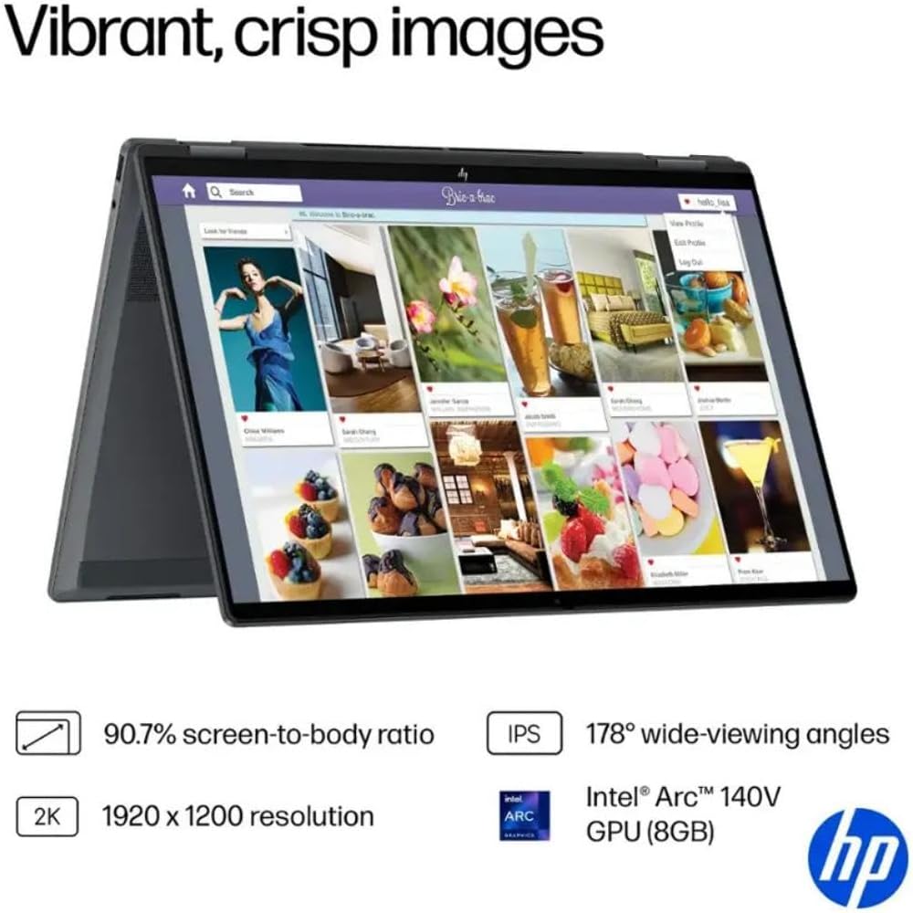 HP OmniBook X Flip 16 2-in-1 Laptop: 16" FHD+ Touchscreen, Intel Core Ultra 7, 16GB RAM, 2TB SSD, w/Pen & Lifetime Office - Copilot+ AI PC, Windows 11