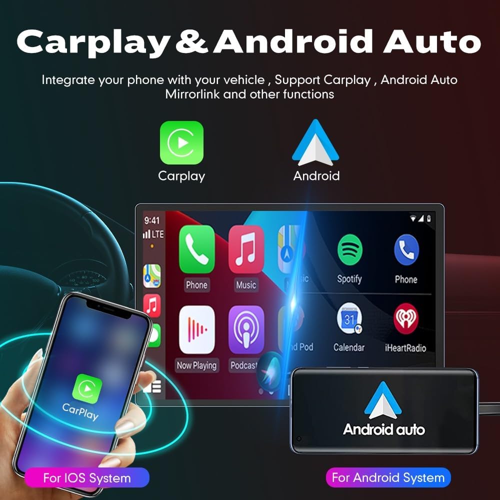 Kunfine CarPlay Android Auto Navigation Stereo GPS Radio Reverse Camera Display 13.1" QLED Touchscreen Headunit Tablet Pad Media Player for Subaru Forester 2007-2013, if Applicable Octa Core 2G+32G
