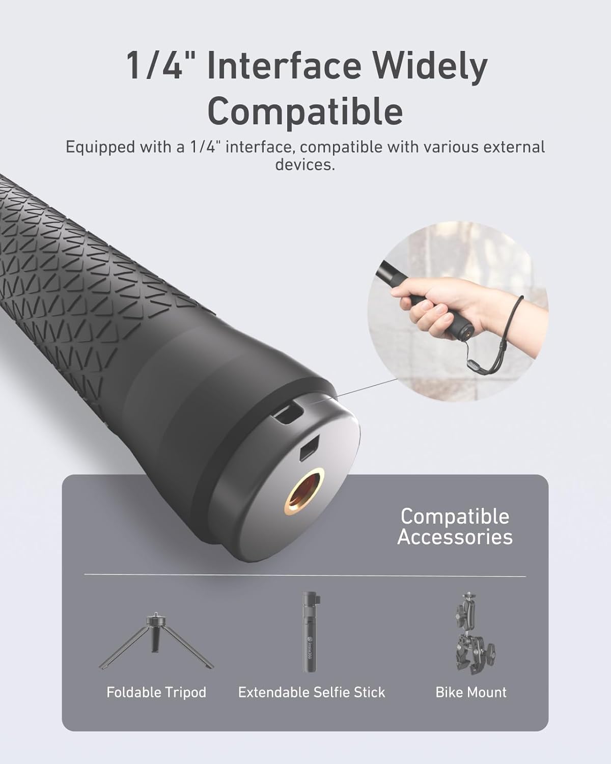 TELESIN 60" Selfie Stick for GoPro, Portable Extended Vlog Invisible Pole for GoPro Hero 13 12 11 10 9 DJI Osmo 360/Action 5 4 Insta360 X5 X4 AKASO Handheld Monopod for Travel, Action Camera Accessory