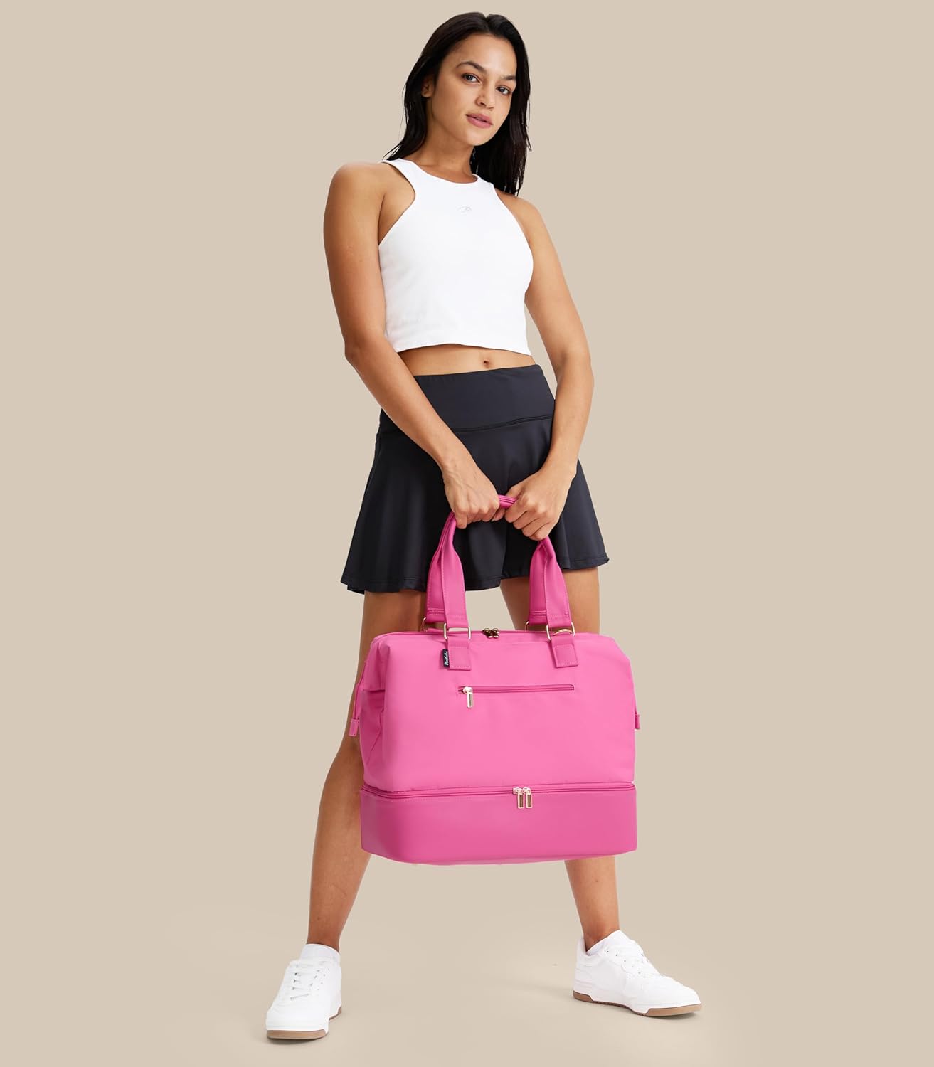 Weekender Bags for Women, Large Travel Duffel Bag with Shoes Compartment, Carry On Overnight Tote Bags with Toiletry Bag