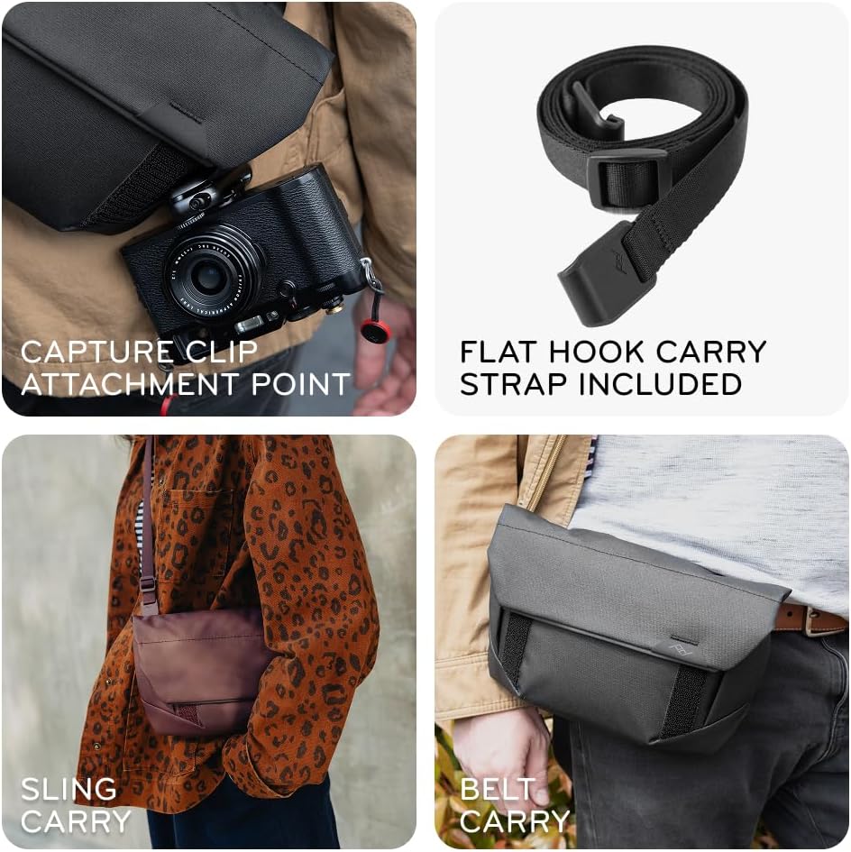 Peak Design Field Pouch V2, Coyote, 2-in-1 Organizer and Sling Bag, Adjustable Shoulder Strap and Integrated Belt Loops, Weatherproof Nylon Canvas, Organizer Pouch or Carry Bag for Men and Women