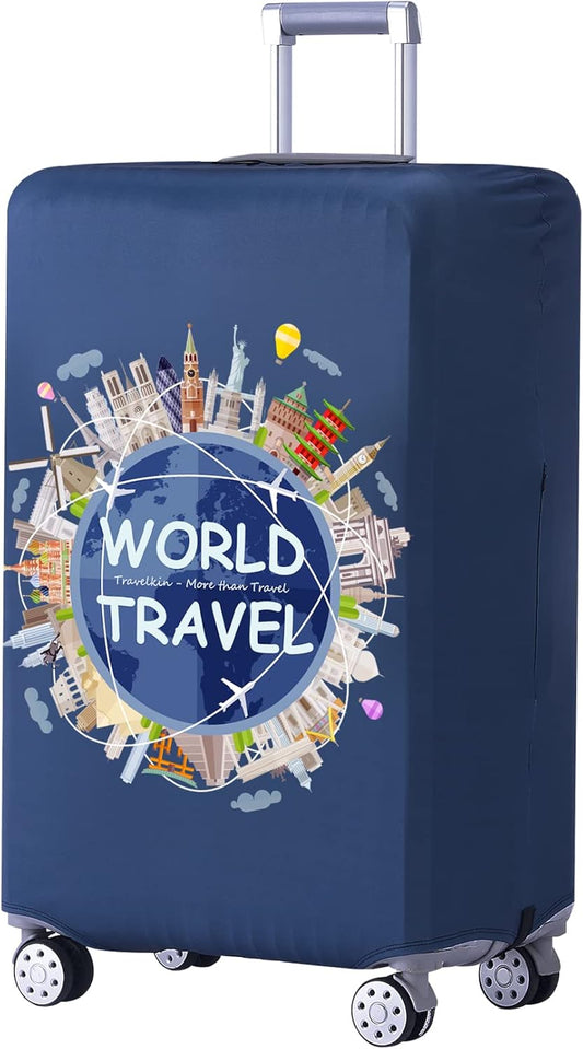 TRAVELKIN Luggage Covers For Suitcase Tsa Approved,Suitcase Cover Protector Fit 18-32 Inch Luggage