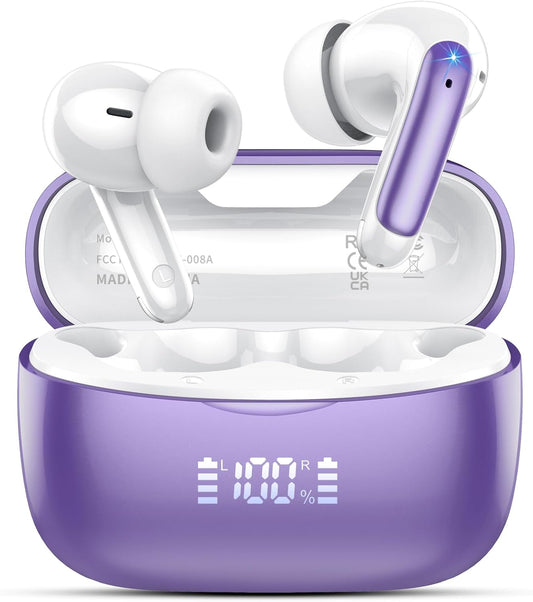 AI Translation Earbuds Real Time with Audio and Video Calls, 164 Language/7 Translation Modes Translator Earbuds Bluetooth 5.4 with APP, 48H AI Ear Buds Translator Device for Business/Learning/Travel