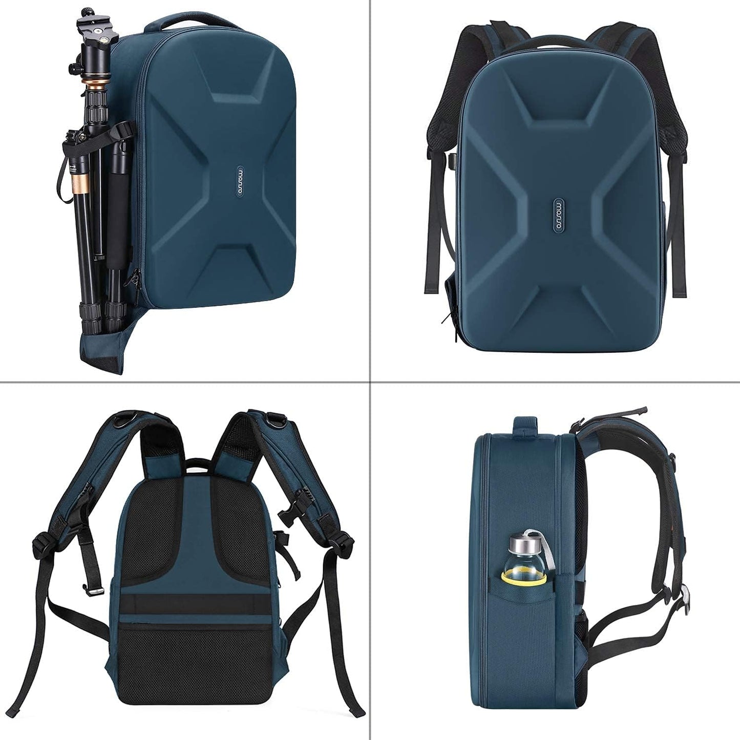 MOSISO Camera Backpack, DSLR/SLR/Mirrorless Photography Camera Bag 15-16 inch Waterproof Hardshell Case with Tripod Holder&Laptop Compartment Compatible with Canon/Nikon/Sony, Deep Teal