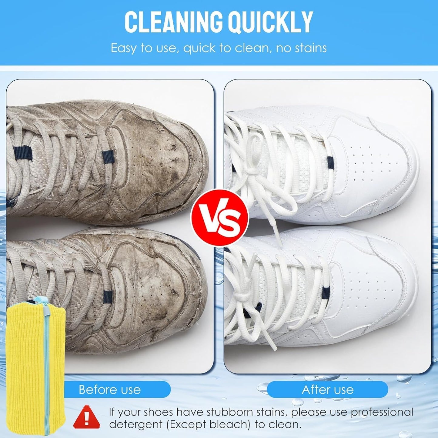 Shoe Cleaning Bag,Shoe Washing Bag For Washing Machine,Laundry Bag For Shoes,Fluffy Fibers 360° Wrap-Around Cleaning Reusable Washer Shoe Bag Ensure Deep Cleaning of The Shoes(Brown 2 pcs)