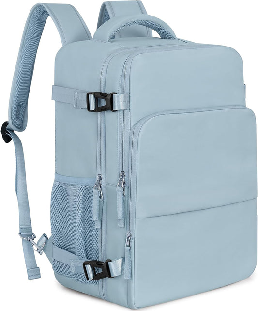 Travel Backpack for Women Men,Travel Laptop Backpack w/USB Charging Port, Waterproof Travel Backpack Carry On Flight Approved,Weekender Business Hiking Bag,Laptop Backpack 17 inch