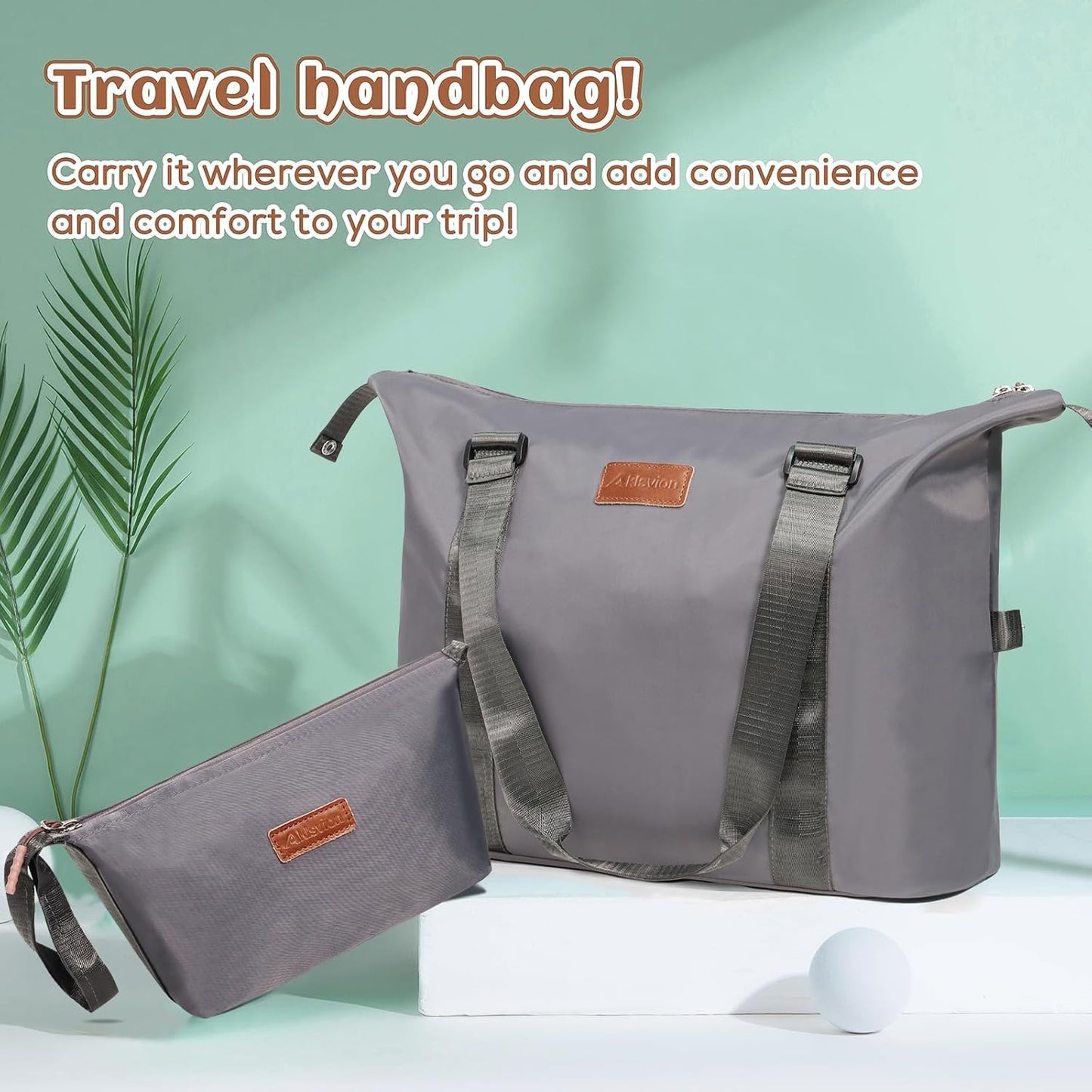Luggage Set 3 Piece Luggage Set ABS hardshell Spinner Wheels Luggage Carry on Suitcase with Weekender bag & Toiletry bag(Grey)