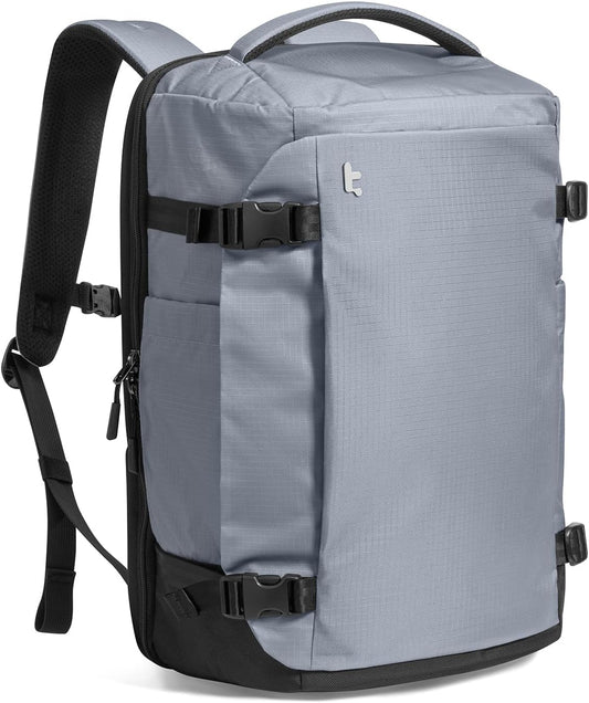 tomtoc Travel Backpack 40L, TSA Friendly Flight Approved Carry-on Luggage Hand Water-resistant Lightweight Business Rucksack, Durable Large Weekender Bag Daypack Fits 17.3 Inch Laptop