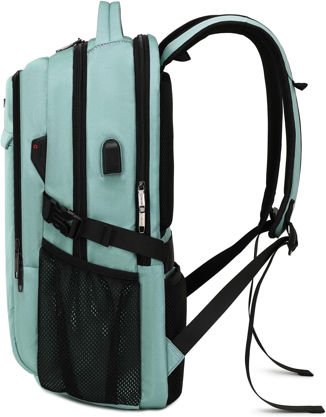 DUSLANG 17 Inch Laptop Backpack for Travel Water Resistant College Backpack for Men/Women Laptop Bag with USB Charging Port, Green A