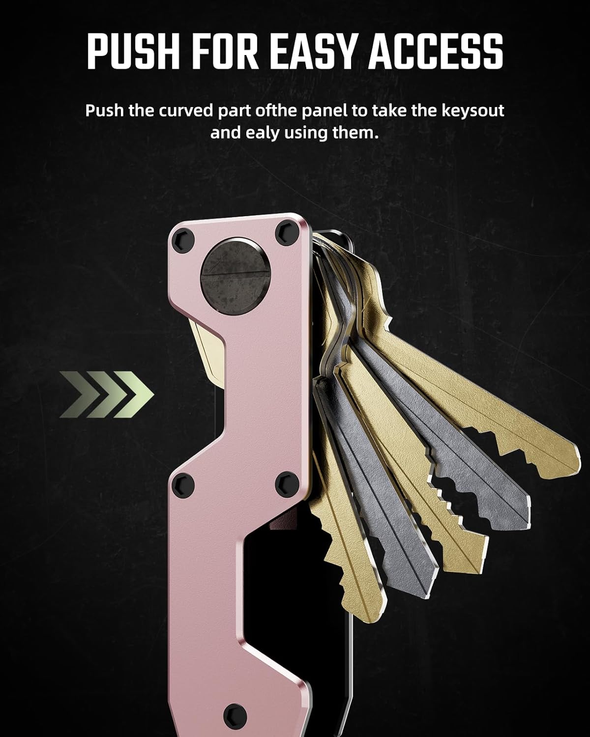 Key Organizer Compact Key Holder Metal Key Chain Minimalist key case key holder for keychain Secures 1-5 Keys