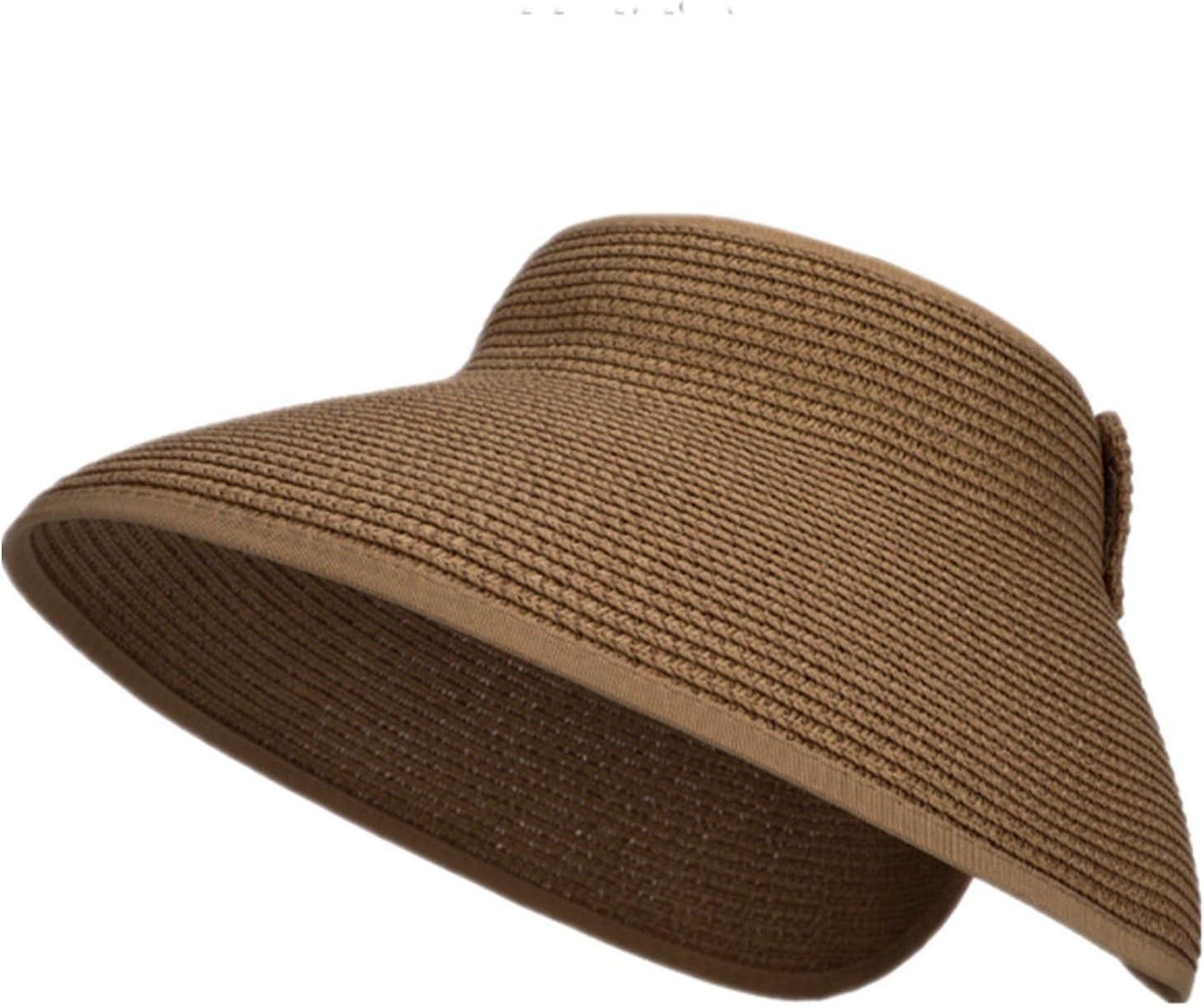 Womens Sun Visor Hat Straw Sun Visors for Women Summer Packable Ponytail Beach Hats for Women Travel