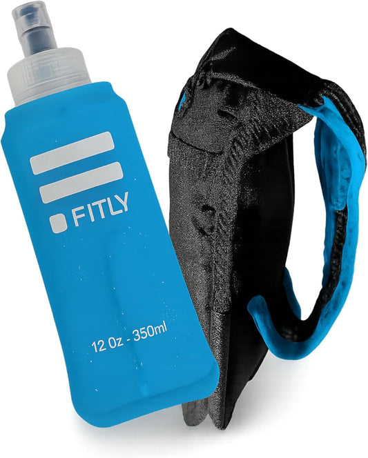 Soft Flask - Shrink As You Drink Soft Water Bottle for Hydration Pack - Folding Water Bottle Ideal for Running, Hiking, Cycling, Climbing & Rigorous Activity