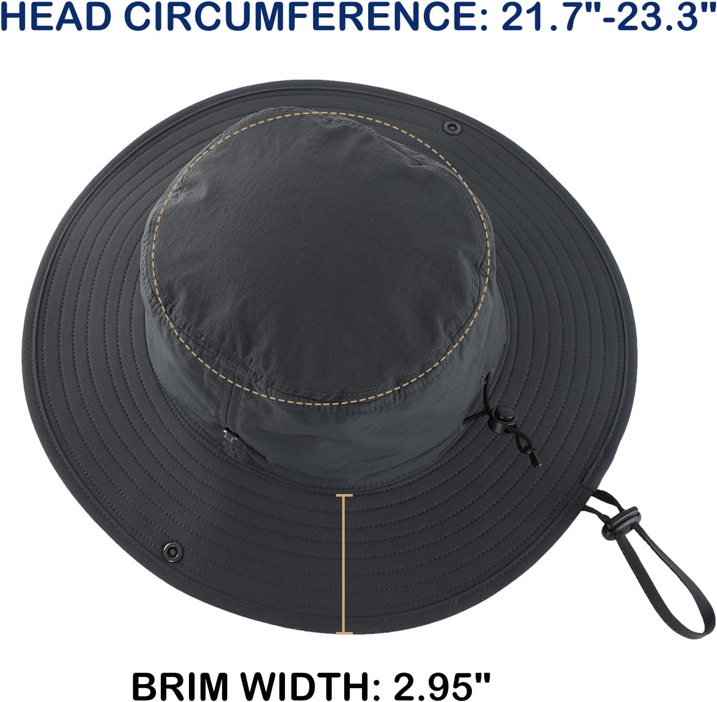 Connectyle Sun Hat for Men Women Outdoor UV Protection Safari Hat for Fishing Hiking Gardening Breathable Cowboy Hat UPF50