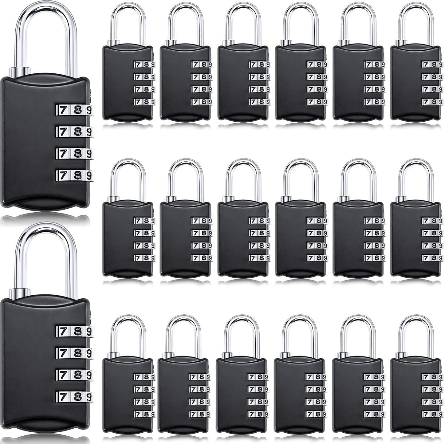 Moxweyeni 20 Pcs 4 Digit Combination Lock Small Combo Luggage Number Locks Outdoor Waterproof Padlock for Traveling Toolbox Gym Door Locker Suitcases Employee Hasp Storage