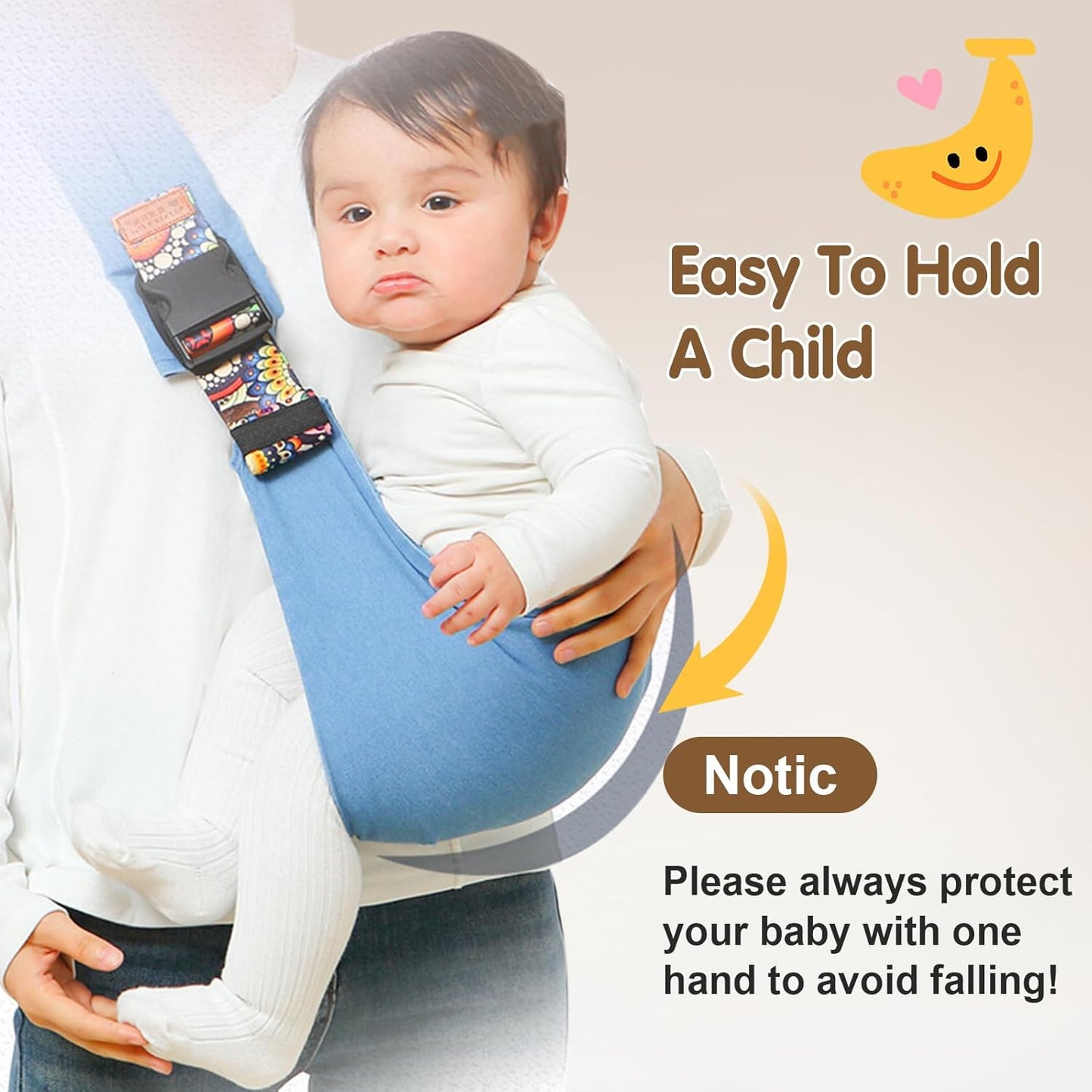 Baby Sling Carrier,Toddler Carrier, 2025 New Baby Sling,Portable and Lightweight Sling,Non-Slip Hip Seat Carrying 10-30lbs(Square)