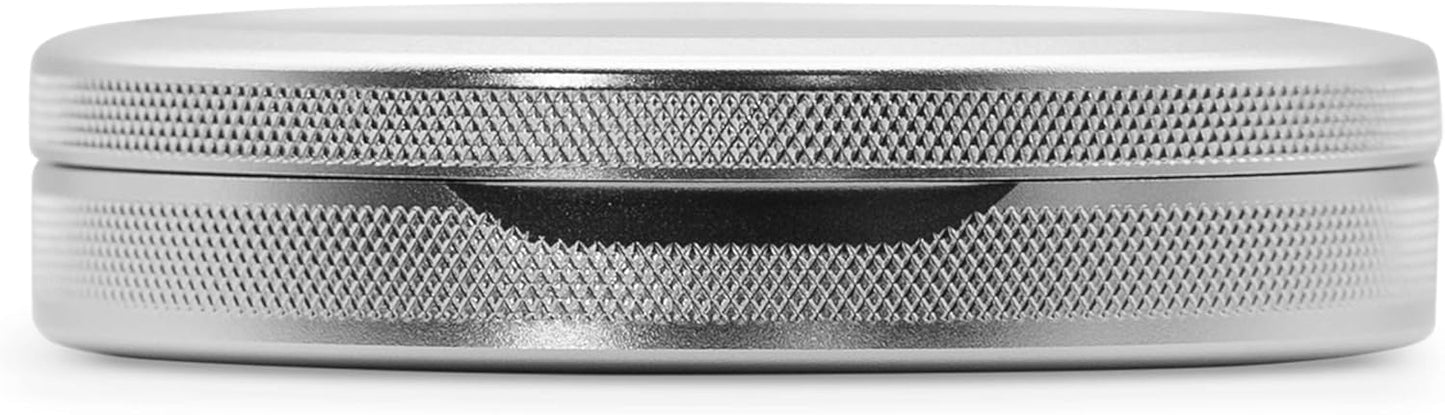 Metal Pouch Can | Metal Container | Slim EDC Pocket Tin | Airtight & Moisture-Resistant | Compact Daily Organizer | Pill Case & Travel Tin | Father’s Day Gift for Dad | (Insignia Ed, Silver, Tall)