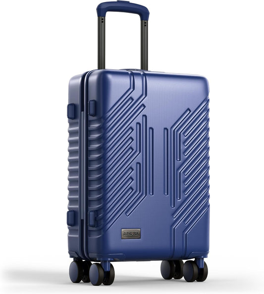 ALPHA CAMP 20-inch Carry On Luggage Airline Approved - PC+ABS Lightweight Suitcase with Built-in TSA Lock，Hard-shell Durable Rolling Luggage with USB Port