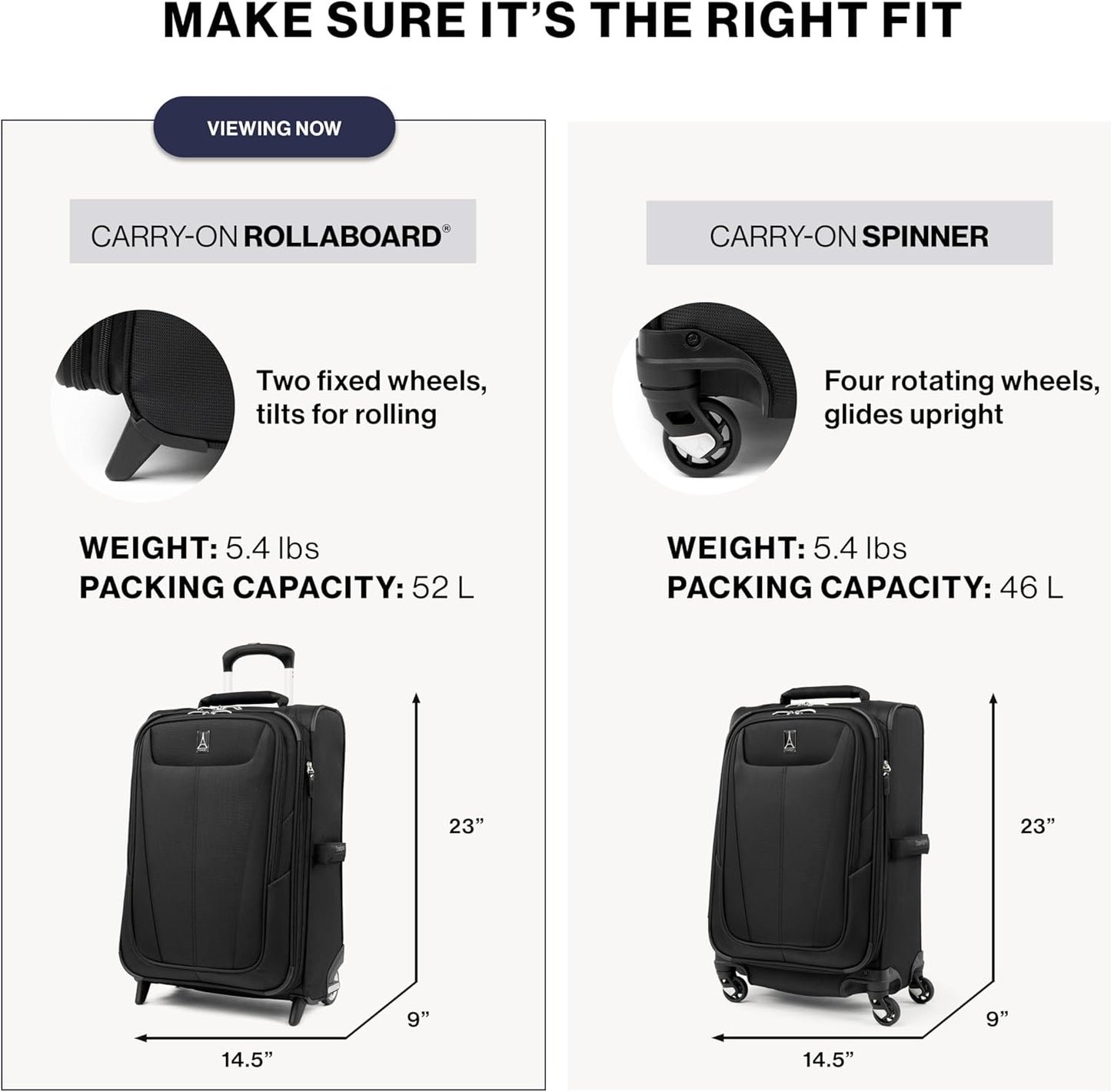 Travelpro Maxlite 5 Softside Expandable Upright 2 Wheel Carry-on Luggage, Lightweight, 22-Inch — Shadow Grey