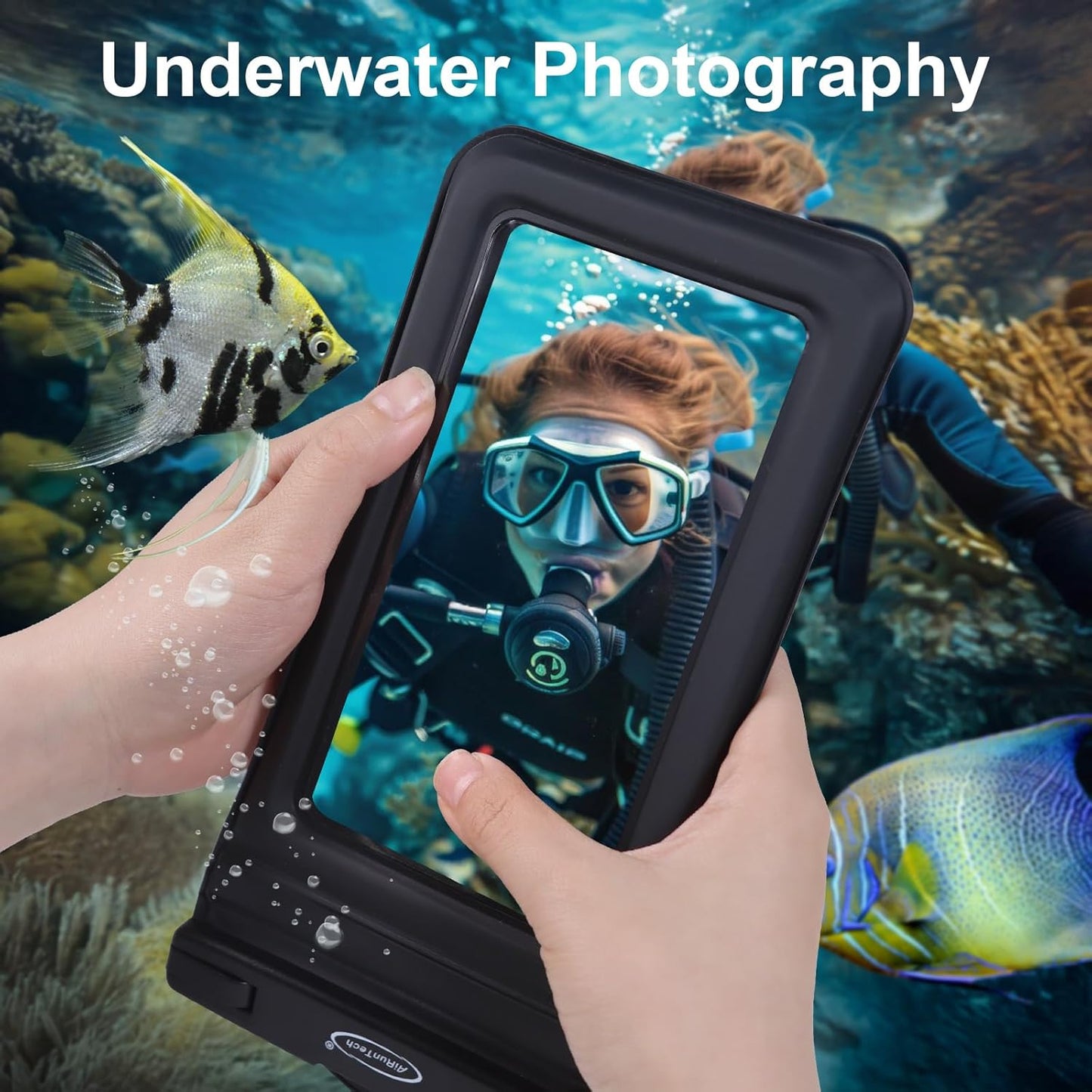 AiRunTech Large Waterproof Phone Pouch, River Lake Essential Accessories Protector iPhone Passport Money,Kayaking Boating Canoe Paddle Board Must Haves