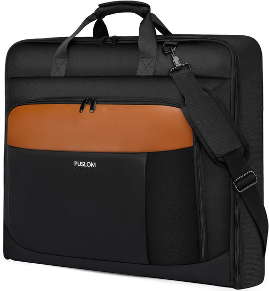 Garment Bag Travel Suit Bag for Men Large 40-Inch Carry on Garment Bag Up to 3 Suits for Business Trips,2 in 1 Hanging Suitcase Luggage Bags for Travel,Foldable Carry On Bag Fits 15.6Inch Laptop,Black