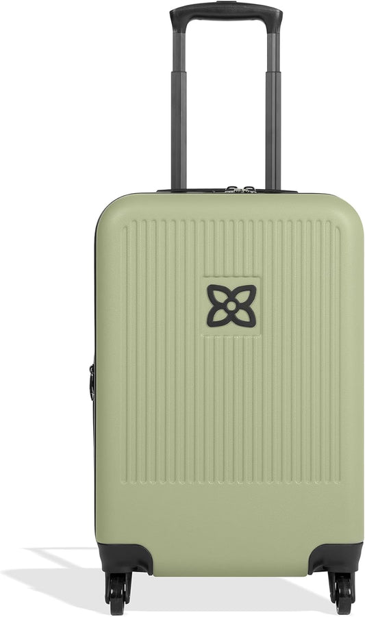 Sherpani Meridian, 22 Inch Carry On Luggage Airline Approved, Rolling Hardside Suitcase 22x14x9, Travel Luggage for Women, Expandable Suitcase, Travel Gift (Sage)