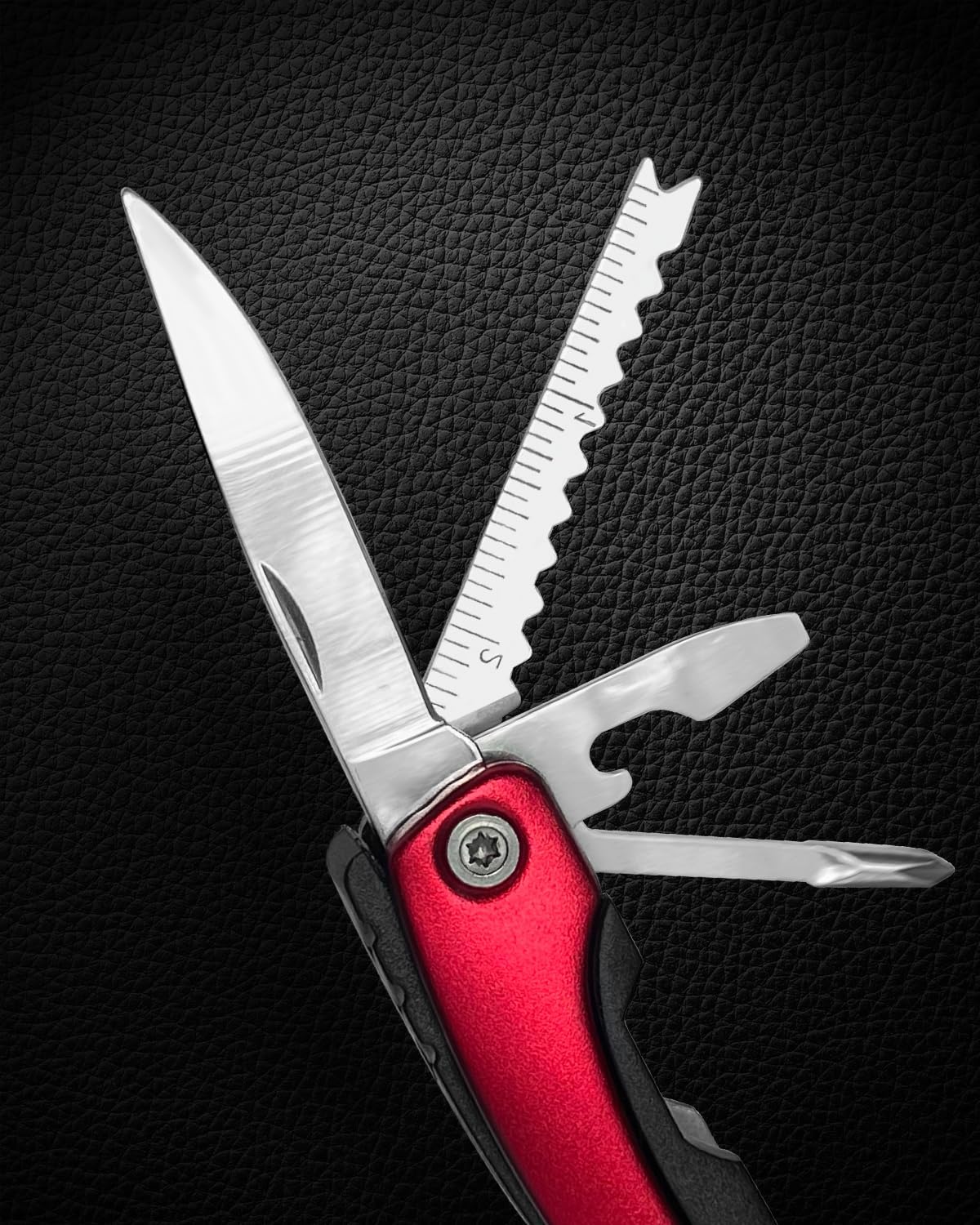UNOONE 11-in-1 Multitool Pliers - Stainless Steel Pocket Knife with Pliers, Screwdriver & Bottle Opener - Aluminum Handle EDC Knives for Survival, Camping, Hunting, Hiking - Gift for Men Women(Silver)
