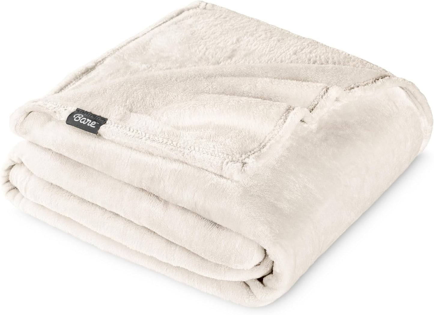 Bare Home Fleece Blanket - King Size - Ultra-Soft Lightweight for Bed, Sofa, and Couch - Luxury Microplush - Cozy Warm Blanket (King, Vanilla)
