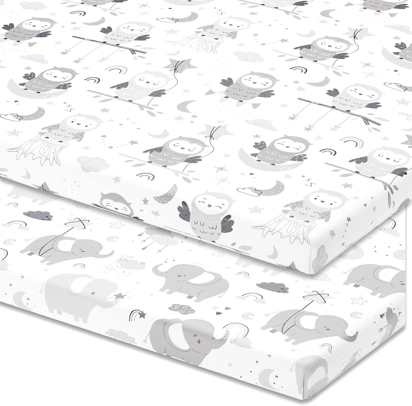 Travel Crib Fitted Sheets for Baby Bjorn, Guava Lotus Travel Crib and 24 x 42 Inch Travel Light Playard Mattress – Snuggly Soft 100% Jersey Cotton – 2 Pack