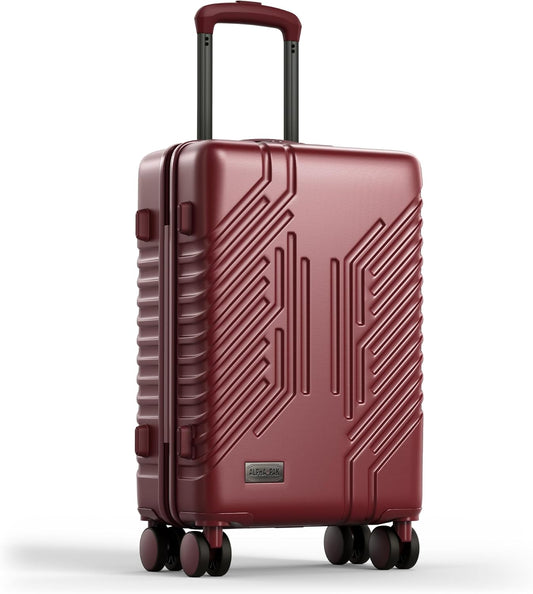 ALPHA CAMP 20-inch Carry On Luggage Airline Approved - PC+ABS Lightweight Suitcase with Built-in TSA Lock，Hard-shell Durable Rolling Luggage with USB Port