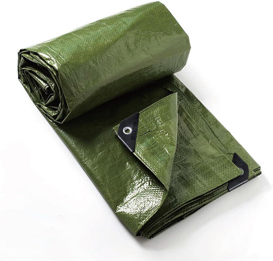 GUARD SHIELD Tarp Green 9x9 Feet Multi Purpose Waterproof Poly Tarp Cover 5mil