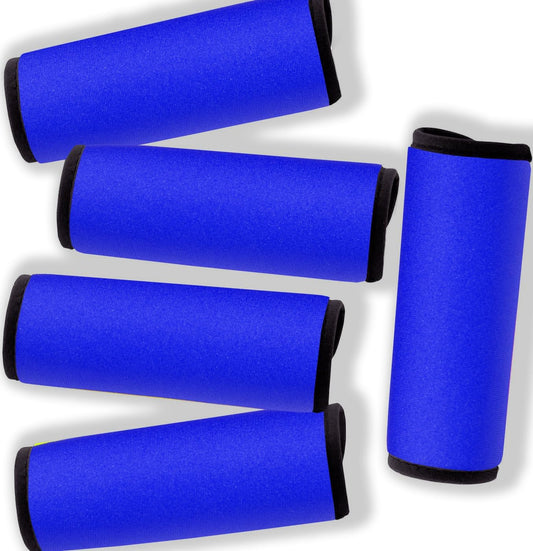 Neoprene Luggage Handle Wraps for Traveling Bright Color Luggage Tags|Handle Wraps|Handle Covers (Blue)