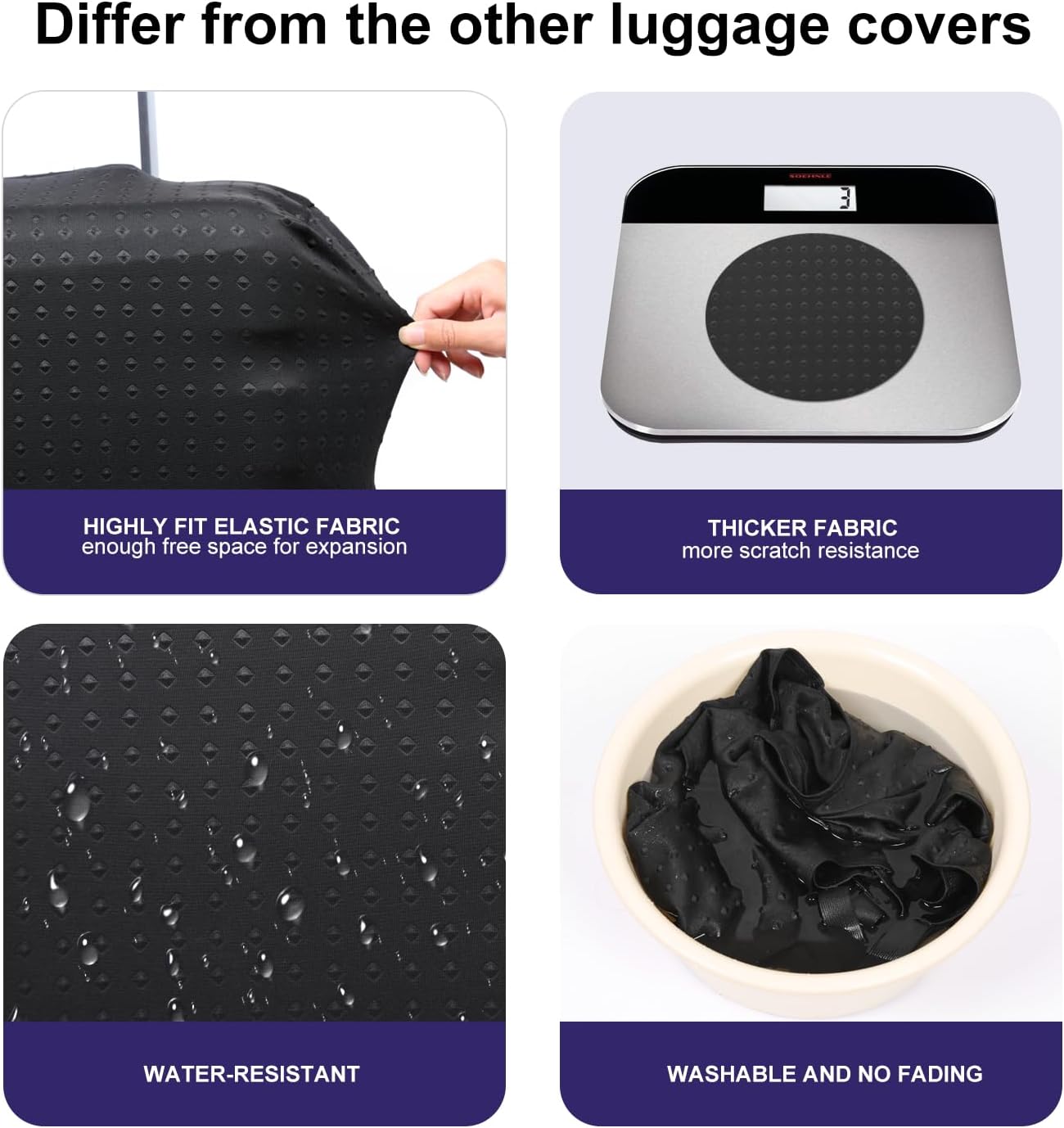 7-Mi Travel Trolley Case Cover Protector Suitcase Cover 26"-28" Trolley case Luggage Storage Covers for Men Women, Retro