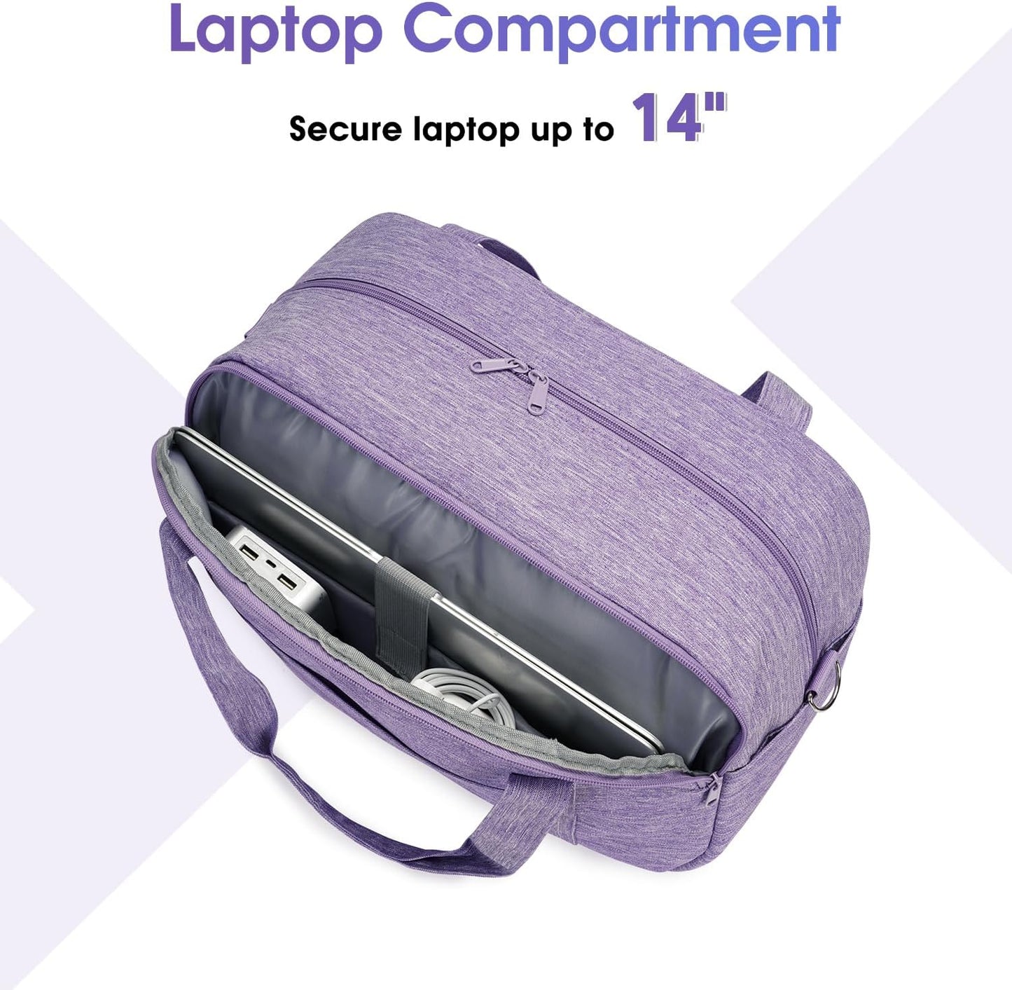 Narwey 18" Carry on Bag with Laptop Compartment 14 Inch Travel Duffel Bag for Spirit Airlines Personal Item Bag Overnight Weekender Bag with Wet Pocket for Women and Men (Purple)
